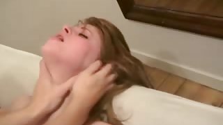 Rough sex with a submissive young brunette