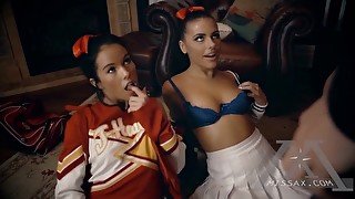 Megan Rain and Adriana Chechik crazy 3some porn video