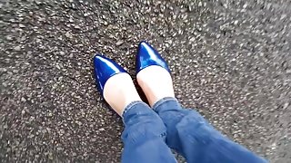 sexy blue flats