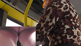 Upkirt view of the amateur woman caught in public