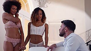 MODERN-DAY SINS - Scarlit Scandal & Alina Ali Cum Swap Cuckold Husband's Cum! HOT FFM THREESOME!