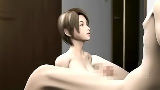 Busty 3D hentai babe gets tits fucked