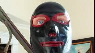 Gimp in leather ready to fuck his master however she wants