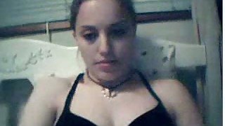 Upset webcam girl finally agrees to show off her boobs