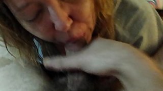 MOTHER EATING ALL THE CUM OF HER REAL SON