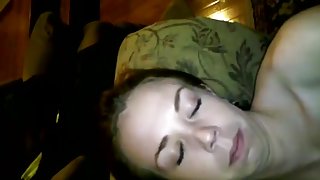 Covering my girlfriend with my cum