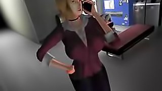 Super Horny 3D Office Slut Gets Her Round Ass Banged By a Big Cock