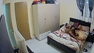 Home alone fucks hard on hidden cam