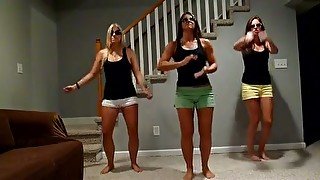 Homemade video with me and my GFs dancing in our shorts