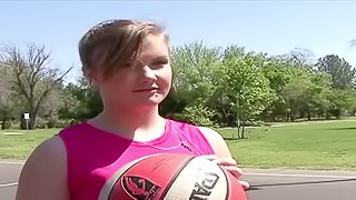 Cute basketball chick leaves the court to get fucked