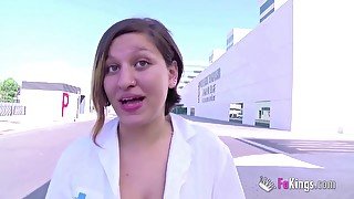 Maria BB is a chubby nurse who wants to try her luck in porn