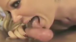 Blonde hottie pov blowjob and cumshot too