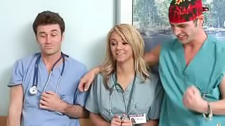 Hot Blonde Elliot Reid Gets Banged By Two Of Her Hospital Peers