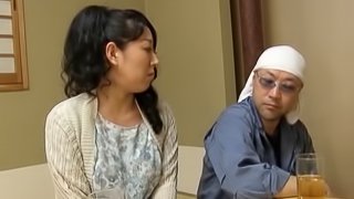 Mature Japanese babe getting her hairy pussy licked then drilled hardcore