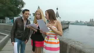 A Tourist Fucks Two Teasing Teens Real Hard