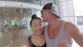 Big Tits And Booty Asian Chick Gets Fucked In Public