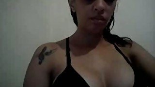 I found a really wild and voracious brunette webcam nympho teasing her slit