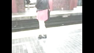 Asian In Skirt & Sandels