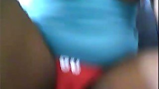 My gorgeous ebony girlfriend with big tits masturbates for me