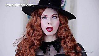 Witchy Redhead Woman in Solo Scene