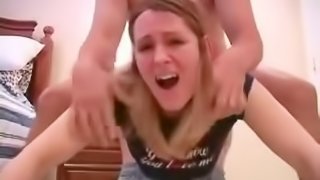 Pretty blonde gets screwed in her butthole by her horny boyfriend