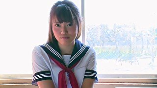 Akari Matsumoto as pretty Japanese schoolgirl in uniform