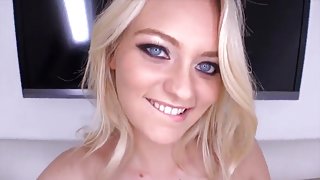 Slutty Blonde college girl POV