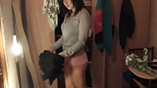 Lustful Russian girl nailed bad from behind in homemade sex video