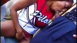 Ebony Cheerleader Fun