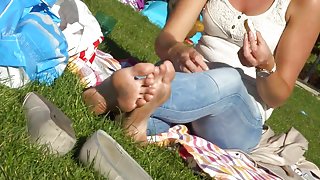 Candid Feet & Dirty Soles at the Park