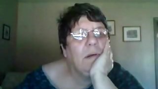 Fat Amateur Granny in the webcam