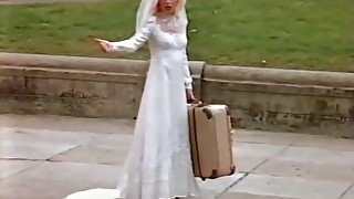 Whorish blonde bride got her wet pussy banged hard on wedding day