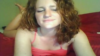 Curly redhead Masturbate Webcam