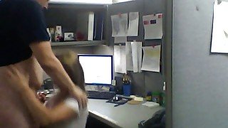 Slutty office white trash bitch gets ready for some quickie with my buddy