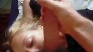 Hot german blonde college girl blowjob and facial