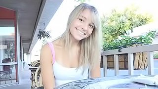 Gorgeous Blonde Teen Gets Naked Outdoors