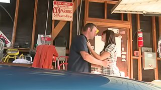 Sadie west submits to hardcore fucking on the bonnet of their fancy sport car