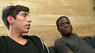 Super Skinny Ass White Dude gets Fucked by Big Black Cock!