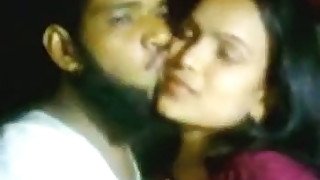 Indian bearded man eats his naughty brunette girlfriend's pussy