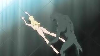 Busty anime hard fucked by lizard monster