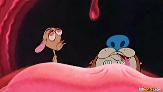 Ren and Stimpy - Old School Cartoon Xozilla Porn Movies