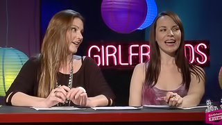 Girlfriends films presents a cute talk show along hot blondes