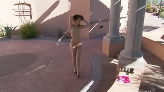 Slutty Girl Rubs Her Pussy In Public And Reaches Her Orgasm