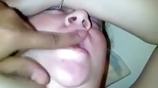 Chubby white milf girl eats my fat black big cock