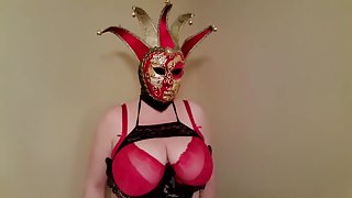 38 HH tits Lateshay 2016 Mardi Gra mask strip