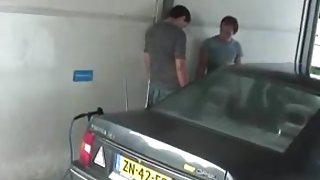 Public Threeway At a Car Wash