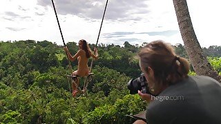 Sexy Naked Teen Girl Swinging In Bali