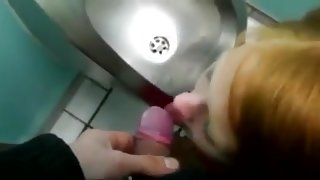 Blowjob in the toilet