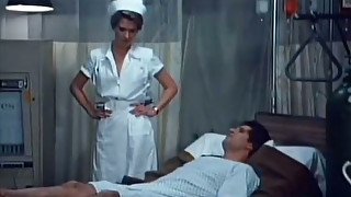 Hospital nurse gives eager blowjob to horny patient