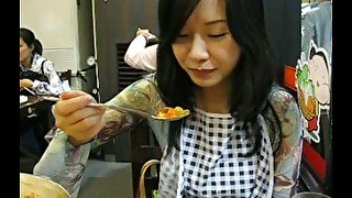 Korean GF sucks my dick greedily paying special attention to my balls